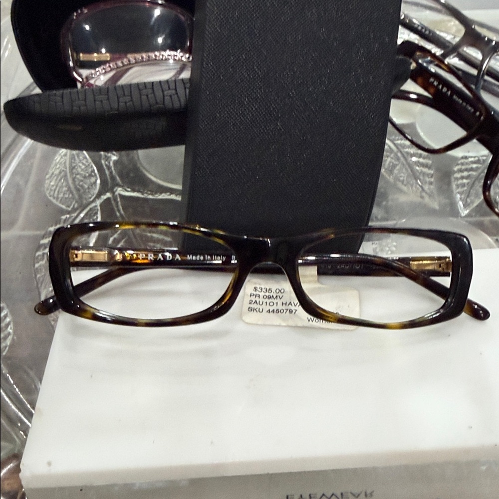 🔥 🕶 NWT Authentic Prada Havana VPR06M 2AU-101 tag 335 PR09MV space 2AU 101 - Picture 6 of 9